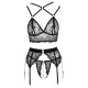 Abierta Fina Lacey Open Suspender Set