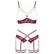 Abierta Fina Open Red Lace Set