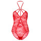 Leg Avenue Teddy with Keyhole Red