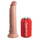 King Cock Elite 9 Inch Dual Density Vibrating Cock Flesh Pink