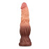 Lovetoy 9.5 Inch Dual Layered Silicone Cock Flesh Brown