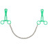 Green Scissor Nipple Clamps With Metal Chain