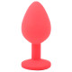 Medium Red Jewelled Silicone Butt Plug